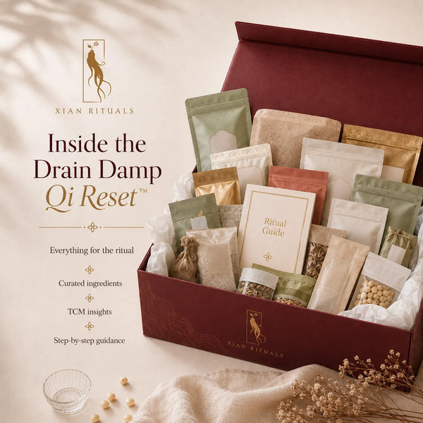 Drain Damp – Qi Reset™ Ritual Kit | Seasonal TCM Meal Kit for Dampness Relief